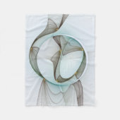 Abstrakt Modernes Türkis Braun Gold Elegante Fleecedecke (Vorderseite)