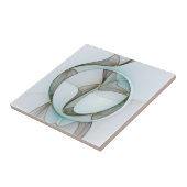 Abstrakt Modernes Türkis Braun Gold Elegante Fliese (Seite)