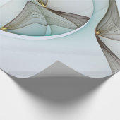 Abstrakt Modernes Türkis Braun Gold Elegante Geschenkpapier (Ecke)