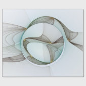 Abstrakt Modernes Türkis Braun Gold Elegante Geschenkpapier (Flach)