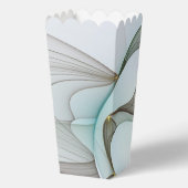 Abstrakt Modernes Türkis Braun Gold Elegante Geschenkschachtel (Rückseite)