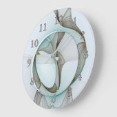 Abstrakt Modernes Türkis Braun Gold Elegante Große Wanduhr (Winkel)