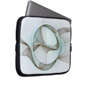 Abstrakt Modernes Türkis Braun Gold Elegante Laptopschutzhülle (Vorne Rechts)