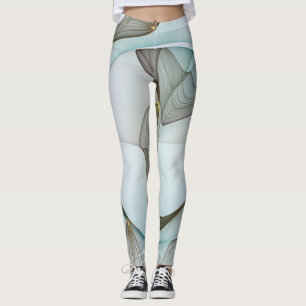 Abstrakt Modernes Türkis Braun Gold Elegante Leggings