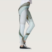 Abstrakt Modernes Türkis Braun Gold Elegante Leggings (Rechts)