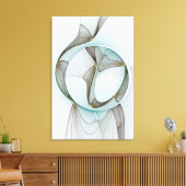 Abstrakt Modernes Türkis Braun Gold Elegante Leinwanddruck (Insitu (Wohnzimmer))