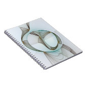 Abstrakt Modernes Türkis Braun Gold Elegante Notizblock (Rechte Seite)