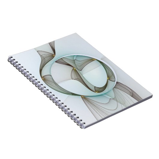 Abstrakt Modernes Türkis Braun Gold Elegante Notizblock (Rechte Seite)