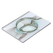 Abstrakt Modernes Türkis Braun Gold Elegante Notizblock (Linke Seite)