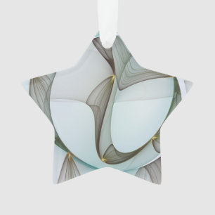 Abstrakt Modernes Türkis Braun Gold Elegante Ornament