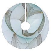 Abstrakt Modernes Türkis Braun Gold Elegante Polyester Weihnachtsbaumdecke (Vorderseite)