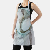 Abstrakt Modernes Türkis Braun Gold Elegante Schürze (InSitu)