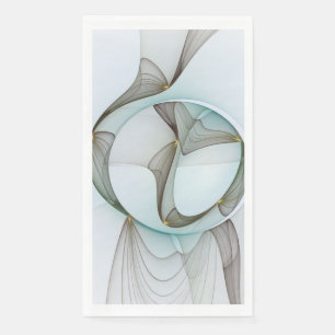 Abstrakt Modernes Türkis Braun Gold Elegante Serviette