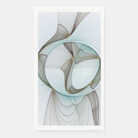 Abstrakt Modernes Türkis Braun Gold Elegante Serviette (Vorderseite)