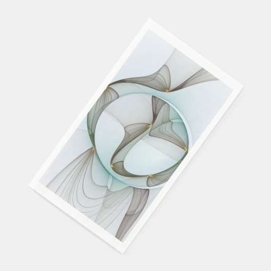 Abstrakt Modernes Türkis Braun Gold Elegante Serviette (Ecke)