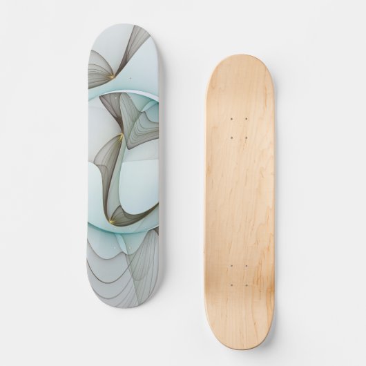 Abstrakt Modernes Türkis Braun Gold Elegante Skateboard (Vorderseite)