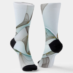 Abstrakt Modernes Türkis Braun Gold Elegante Socken