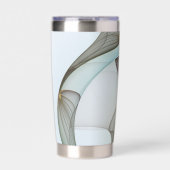 Abstrakt Modernes Türkis Braun Gold Elegante Thermobecher (Vorderseite)