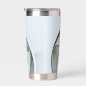 Abstrakt Modernes Türkis Braun Gold Elegante Thermobecher (Rechts)