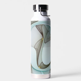 Abstrakt Modernes Türkis Braun Gold Elegante Trinkflasche