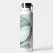 Abstrakt Modernes Türkis Braun Gold Elegante Trinkflasche (Rückseite)