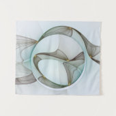 Abstrakt Modernes Türkis Braun Gold Elegante Wandteppich (Vorderseite (Horizontal))