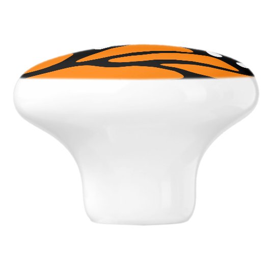 Abstrakt Monarch Butterfly Wing Orange Schwarz-wei Keramikknauf (Seitenansicht)