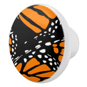 Abstrakt Monarch Butterfly Wing Orange Schwarz-wei Keramikknauf (Rechts)