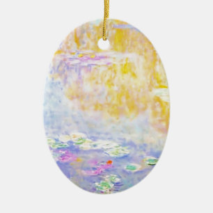 abstrakt, Monet Seerosen 7 Keramik Ornament