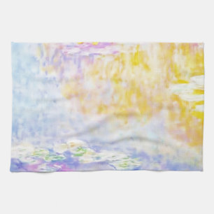 abstrakt, Monet Seerosen 7 Küchentuch