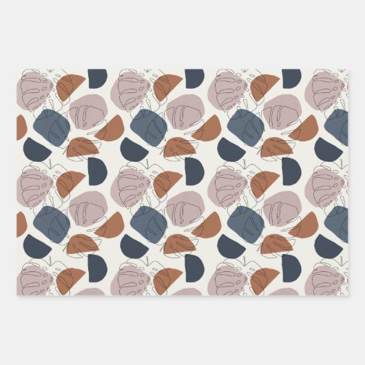 Abstrakt Monstera Geschenkpapier Set (Vorderseite 2)