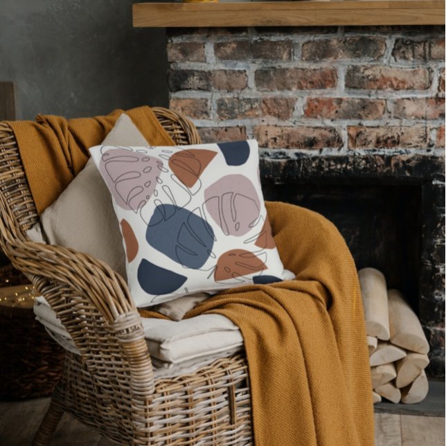 Abstrakt Monstera Kissen (Von Creator hochgeladen)