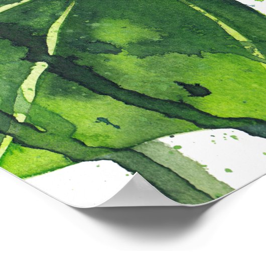 Abstrakt Monstera Pflanze 3 Poster (Ecke)