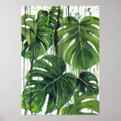 Abstrakt Monstera Pflanze 3 Poster (Vorne)