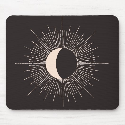 Abstrakt Moon Burst Eclipse Mousepad (Vorne)