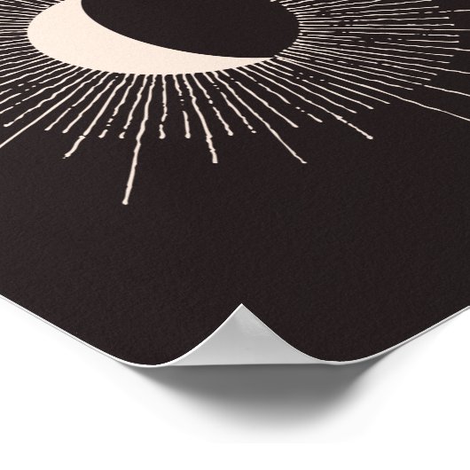 Abstrakt Moon Burst Eclipse Poster (Ecke)