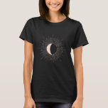 Abstrakt Moon Burst Eclipse T-Shirt<br><div class="desc">Abstrakter und geheimnisvoller Mond verblasste zeitgenössisches Design auf einem dunklen Hintergrund.</div>