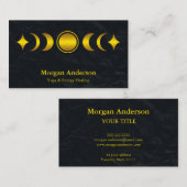 Abstrakt Moon Phase Gold Spirituelle Energie Heile Visitenkarte (Vorne/Hinten)
