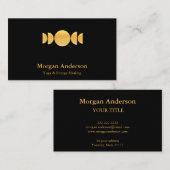 Abstrakt Moon Phase Gold Spirituelle Energie Heile Visitenkarte (Vorne/Hinten)