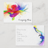 Abstrakt Morning Glory Lorikeet Paint Spritzers 2 Visitenkarte (Vorne/Hinten)