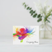 Abstrakt Morning Glory Lorikeet Paint Spritzers 2 Visitenkarte (Stehend Vorderseite)