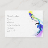 Abstrakt Morning Glory Lorikeet Paint Spritzers 2 Visitenkarte (Rückseite)