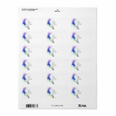 Abstrakt Morning Glory Paint Spritzers Adressaufkleber (Vorne)