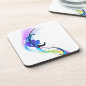 Abstrakt Morning Glory Paint Spritzers Getränkeuntersetzer (Linke Seite)