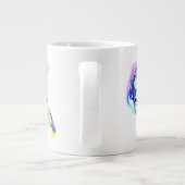Abstrakt Morning Glory Paint Spritzers Jumbo-Tasse (Rückseite)