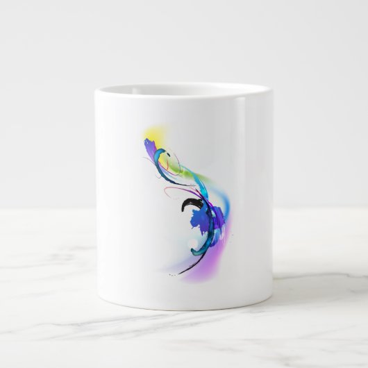 Abstrakt Morning Glory Paint Spritzers Jumbo-Tasse (Vorderseite)
