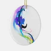 Abstrakt Morning Glory Paint Spritzers Keramik Ornament (Rechts)