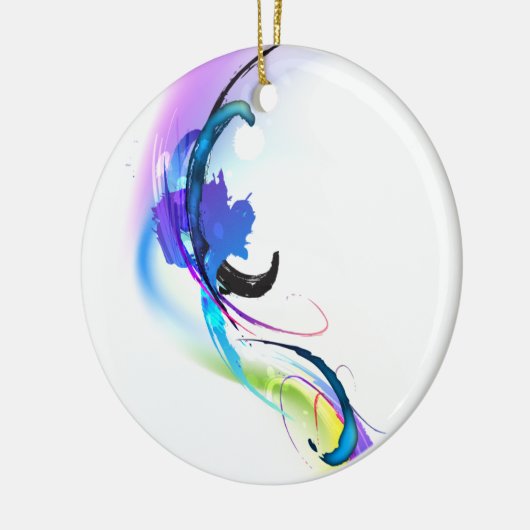 Abstrakt Morning Glory Paint Spritzers Keramik Ornament (Links)
