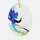 Abstrakt Morning Glory Paint Spritzers Keramikornament (Hinten)