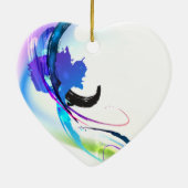 Abstrakt Morning Glory Paint Spritzers Keramikornament (Hinten)